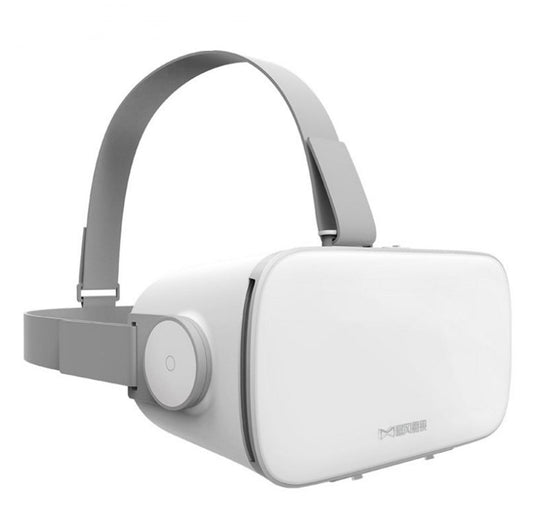 VR glasses machine with advanced virtual reality technology, smartphone integration, high-resolution lenses, and built-in audio.