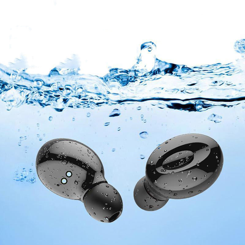 Wireless sports headphones, sweatproof, durable, ergonomic design, Bluetooth connectivity.