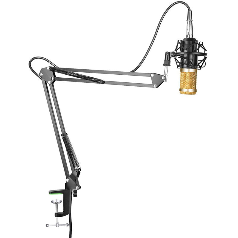 Net Microphone Stand Set with adjustable arm and shock mount for stable audio recording.
