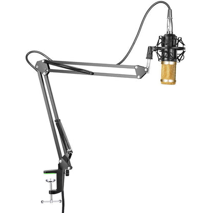 Net Microphone Stand Set with adjustable arm and shock mount for stable audio recording.