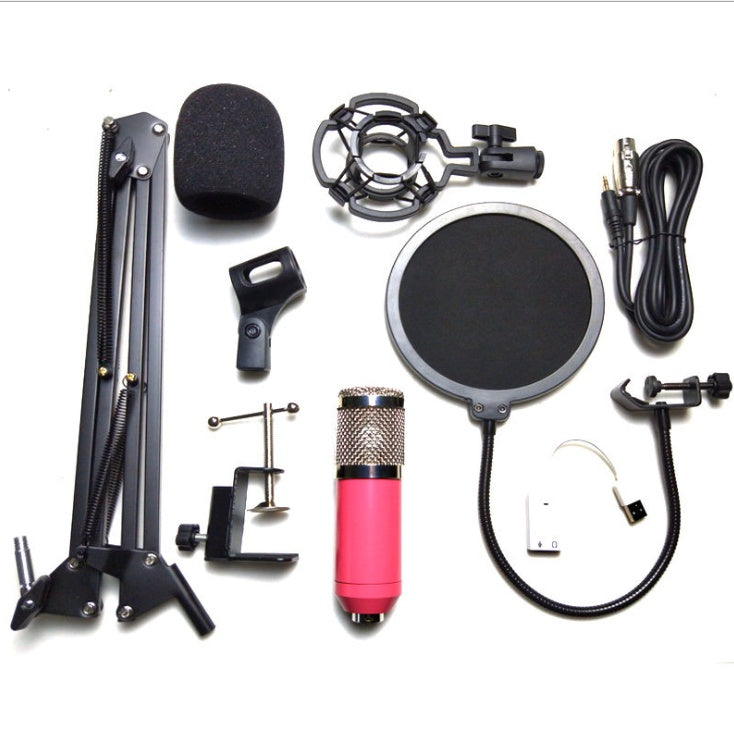 Net Microphone Stand Set with adjustable components and accessories for recording and streaming.