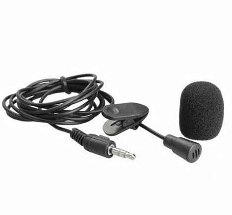 Lavalier Microphone with clip-on design and long cable for versatile audio recording.