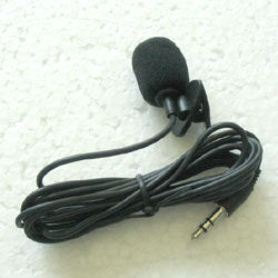 Lavalier Microphone with clip-on design and long cable.
