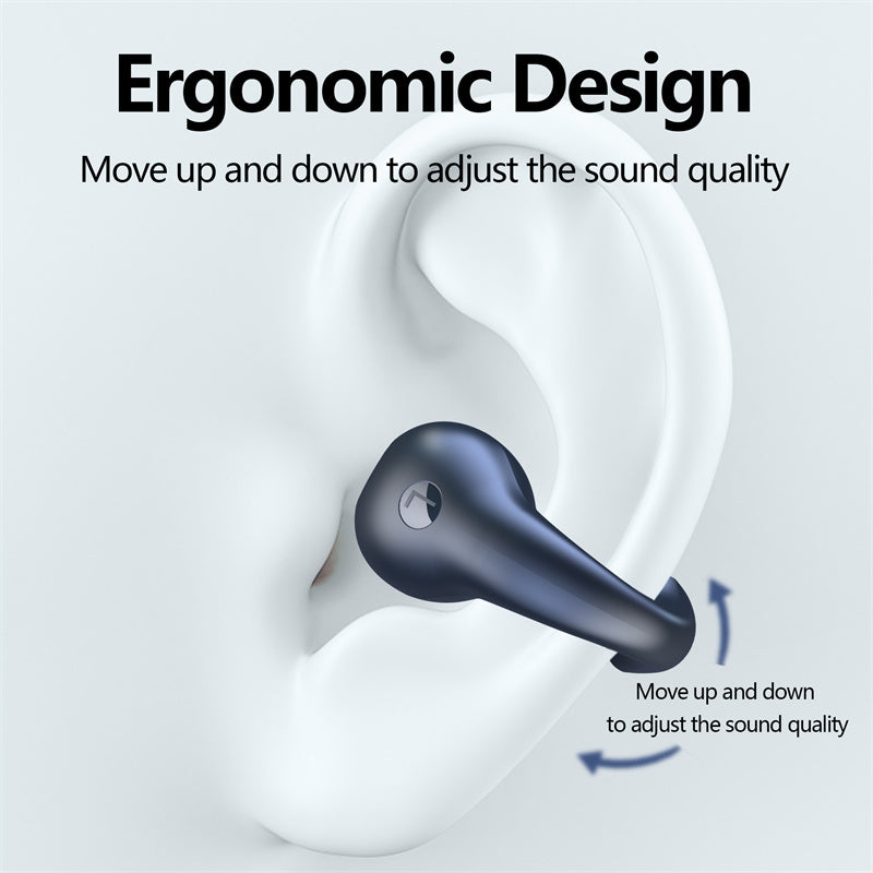 Ergonomic bone conduction headphones with adjustable sound quality.