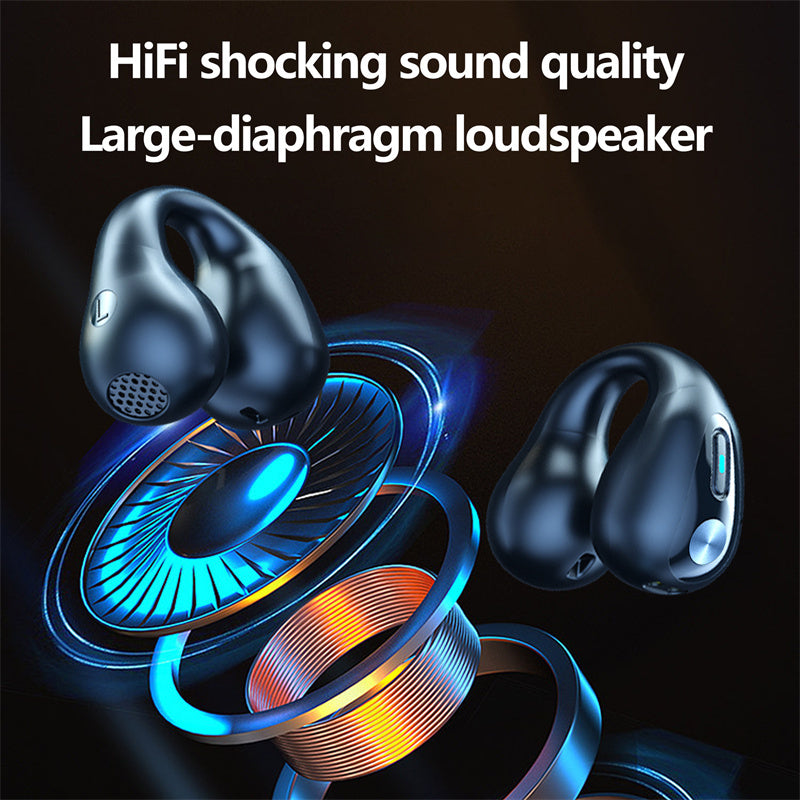 Bone conduction headphones with HiFi sound quality and large-diaphragm loudspeaker.