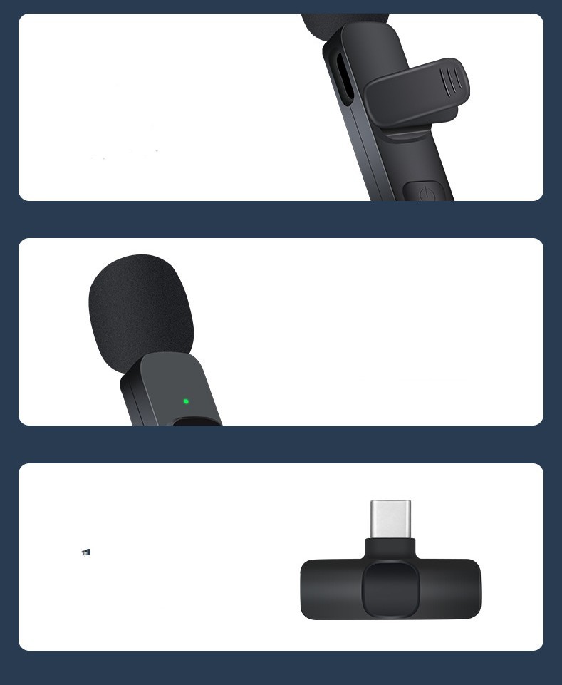 Wireless Lavalier Microphone with clip-on design, ideal for outdoor use.