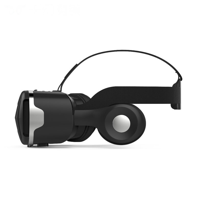 VR glasses with Thousand Magic Lens, immersive headset, ergonomic design, adjustable head strap, built-in audio, portable and lightweight, compatible with most smartphones.