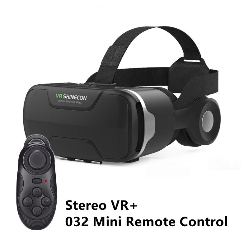 VR Glasses Magic Lens Immersive Headset with remote control, high-definition visuals, and built-in audio.