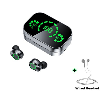 YD03 Wireless Bluetooth Headset TWS with smart digital display and breathing light.